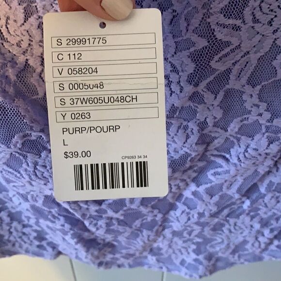 NWT Kimchi Blue Lilac Lace Top Size Large - Picture 2 of 3